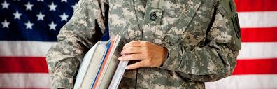 A student veteran reading a book